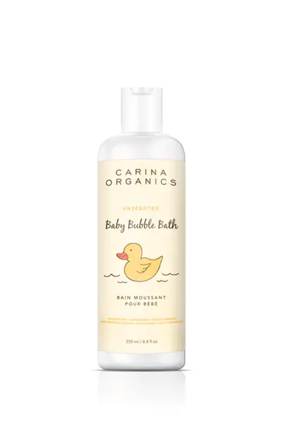 Carina Organics Unscented Baby Bubble Bath – 250 Ml Hypoallergenic Cleanser 1