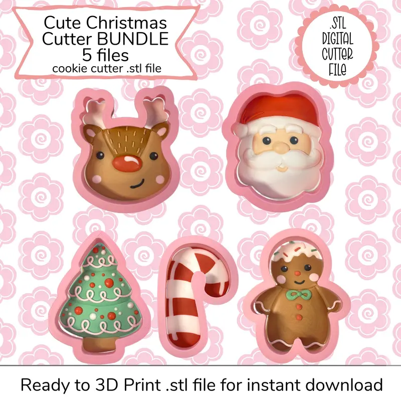 Charming Christmas Cookie Cutter Stl Bundle – Digital Download 1
