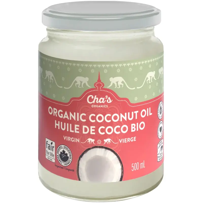 Cha'S Organics Virgin Coconut Oil – Unrefined, Organic, 500Ml 1