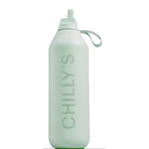 Chillys Series 2 Flip Lichen Green Insulated Water Bottle – 1L 1