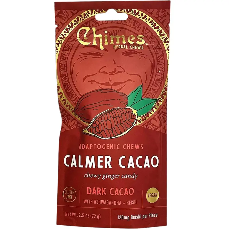 Chimes Calmer Cacao Adaptogen Ginger Chews – 72G 1