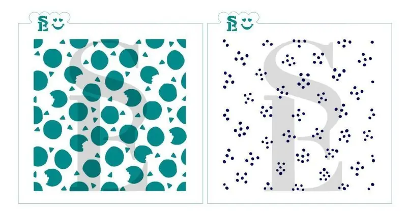 Chocolate Chip Cookie Design Stencil (2-Piece Set) 1