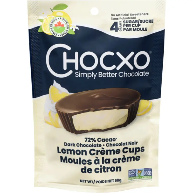 Chocxo Dark Chocolate Lemon Crème Cups – 98G 1