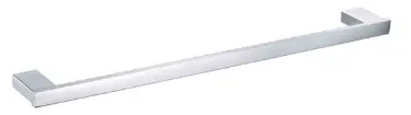 Chrome 80Cm Square Single Towel Rail 1