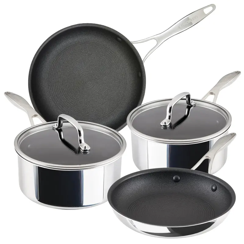 Circulon Scratchdefense 4-Piece Stainless Steel Cookware Set – Tri-Ply Clad Construction 1