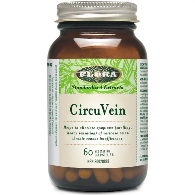 Circuvein Circulatory Support Supplement – Flora Venous Health Formula, 60 Capsules 1