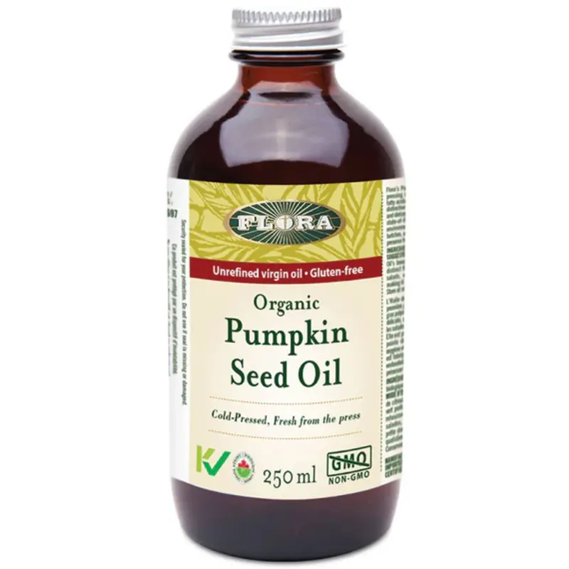 Cold-Pressed Organic Pumpkin Seed Oil – Flora Premium Culinary & Supplement Oil, 250Ml 1
