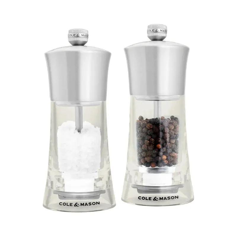 Cole & Mason Bromley Acrylic Salt And Pepper Grinder Pair 1