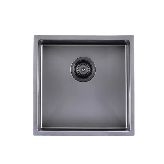 Compact Gunmetal Grey Undermount Sink – 440 Mm Single Bowl 1