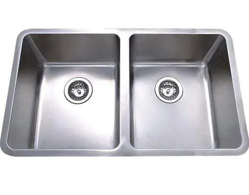 Contemporary Undermount Double-Bowl Stainless Steel Sink – 760Mm Width – No Visible Rim 1