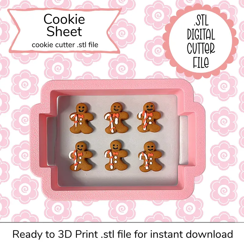 Cookie Sheet-Shaped Cookie Cutter Stl File – Digital Download 1