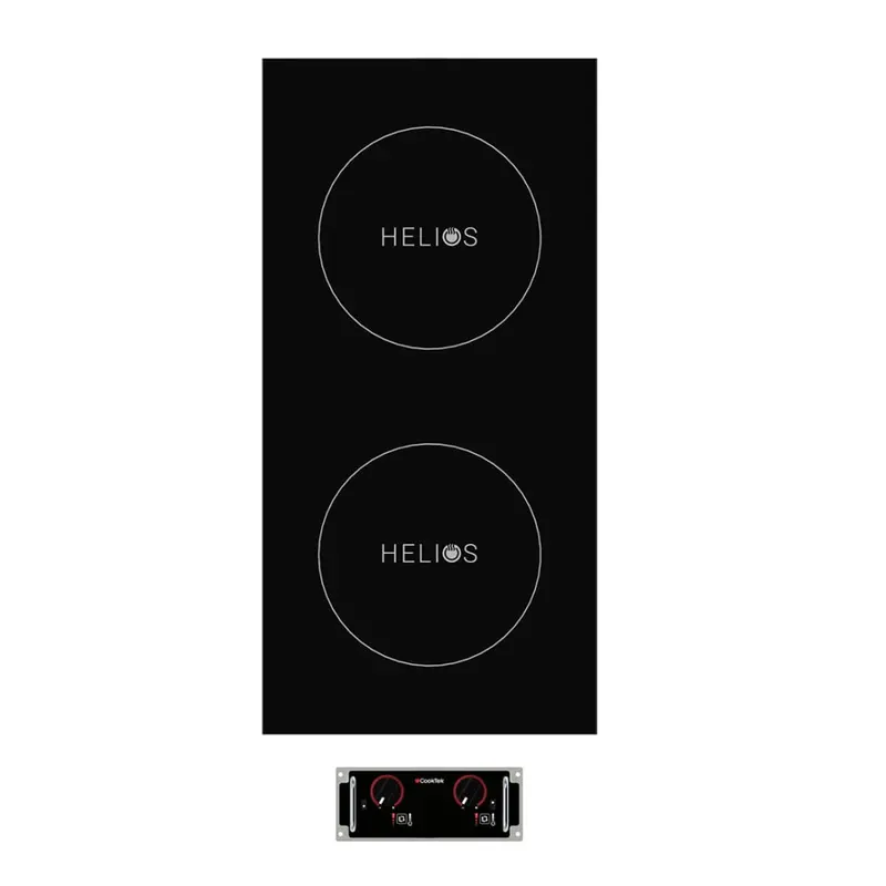 Cooktek Helios Drop-In Dual Induction Cooktop — Front-To-Back Layout, 20A 1