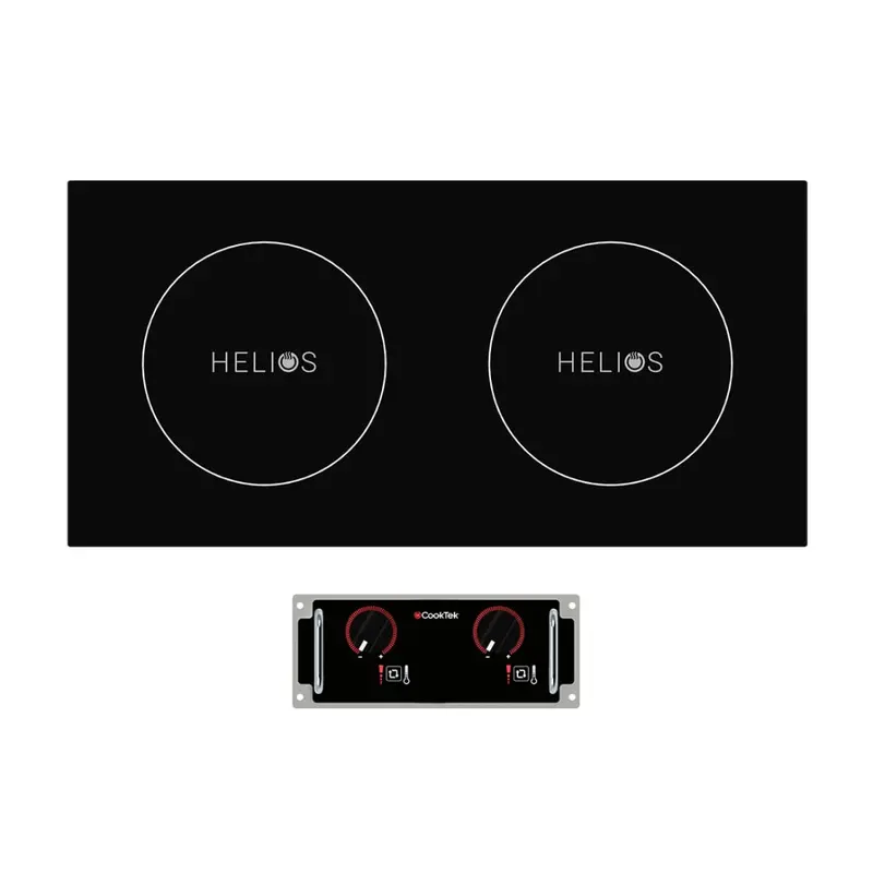 Cooktek Helios Drop-In Dual Induction Cooktop — Side-By-Side Layout, 20A 1