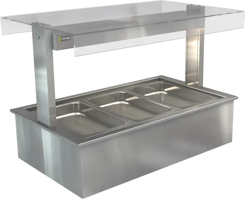 Cossiga Linear Bain Marie With Full Square Glass Enclosure – Lsbm3-Fs 1