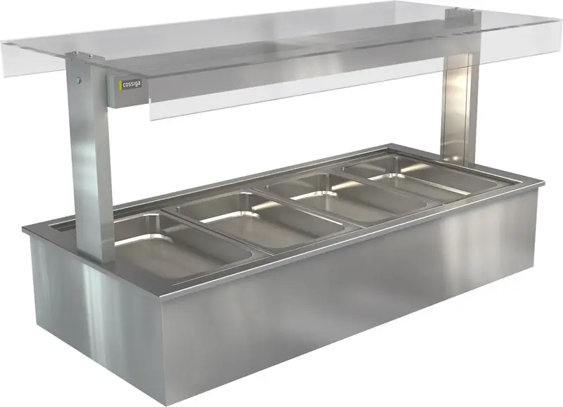 Cossiga Linear Bain Marie With Full Square Glass Enclosure – Lsbm4-Fs 1