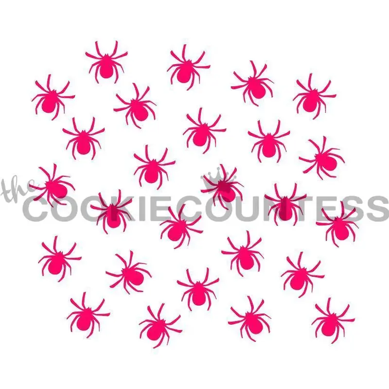 Creepy Spider Halloween Cookie Stencil By Bakeart 1