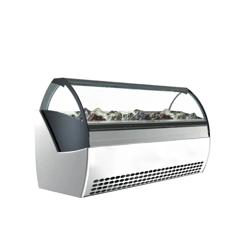 Curved Glass Gelato Case – Easy Evo G6 Space-Saving Display Solution 1