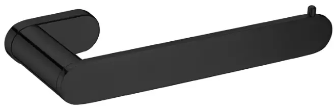 Curved Matte Black Towel Bar 1