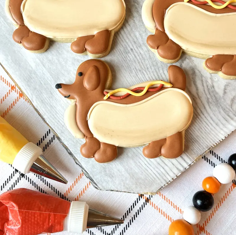 Dachshund In Hot Dog Outfit Cookie Cutter 1