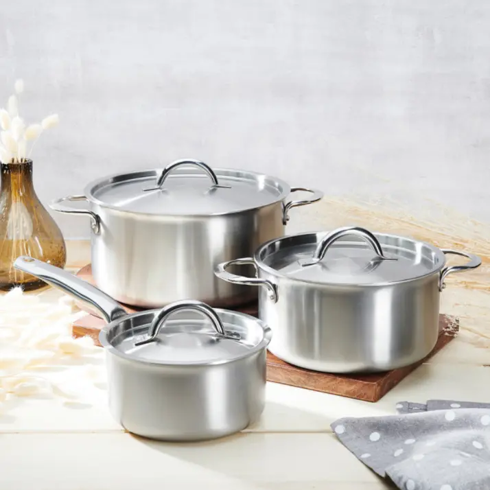 De Buyer Alchimy 3-Piece Cookware Set – Stainless Steel & Copper-Bonded 1