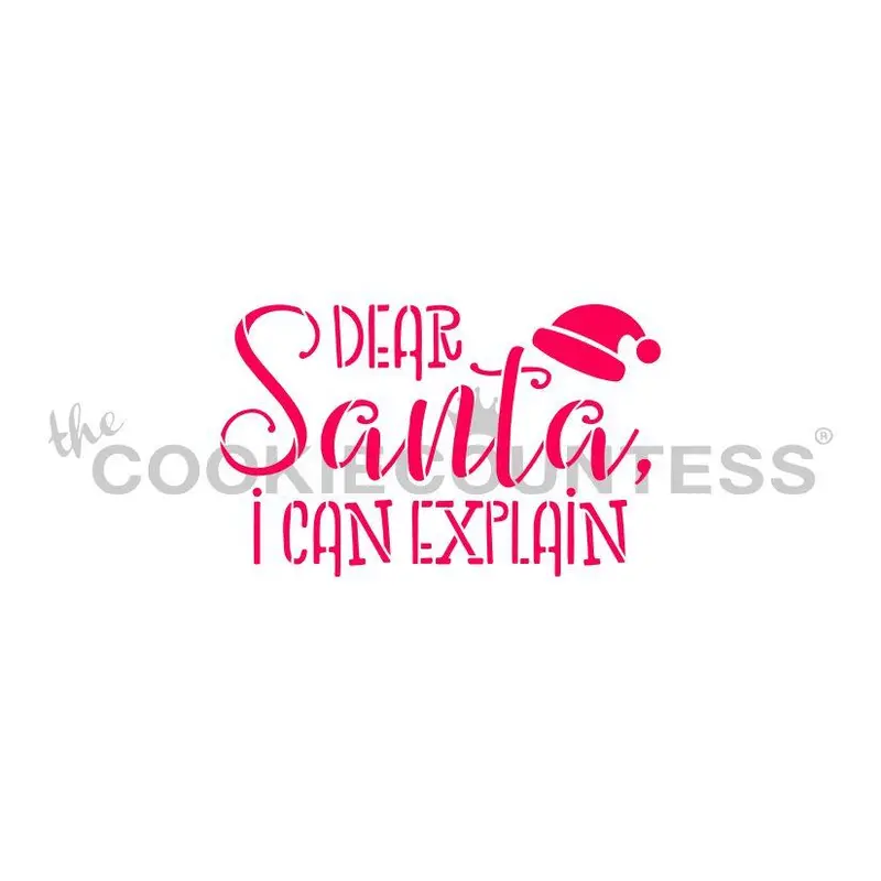 'Dear Santa' Handwritten-Style Holiday Stencil 1