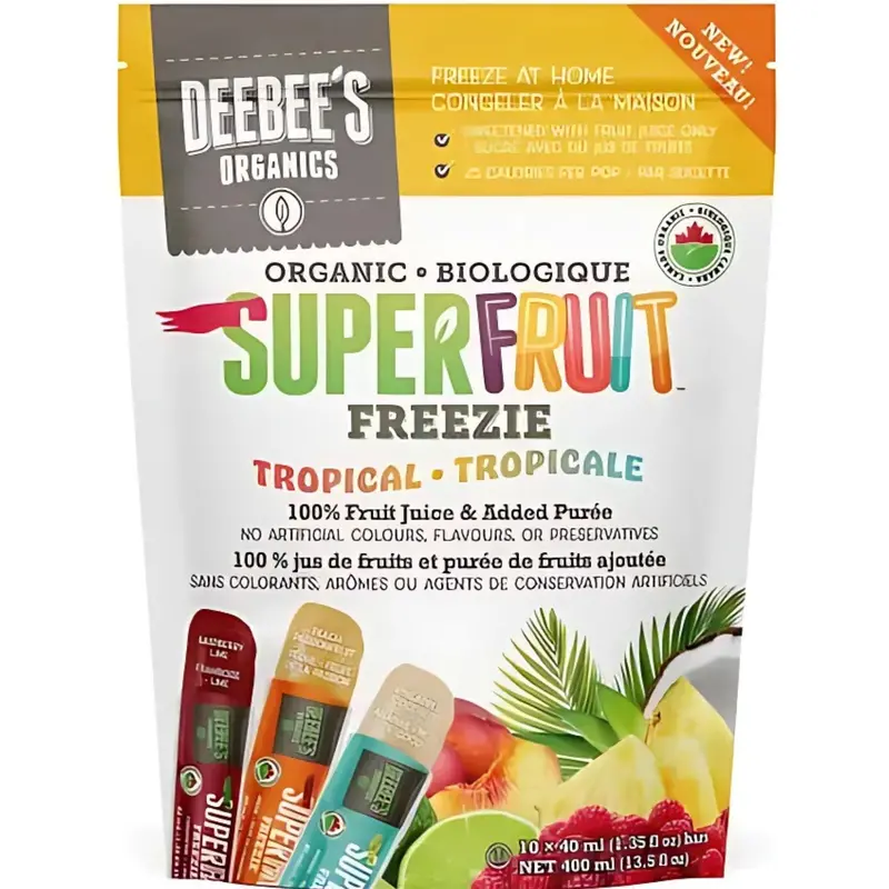 Deebee’S Organic Tropical Superfruit Freezie Pops – 10 Count 1