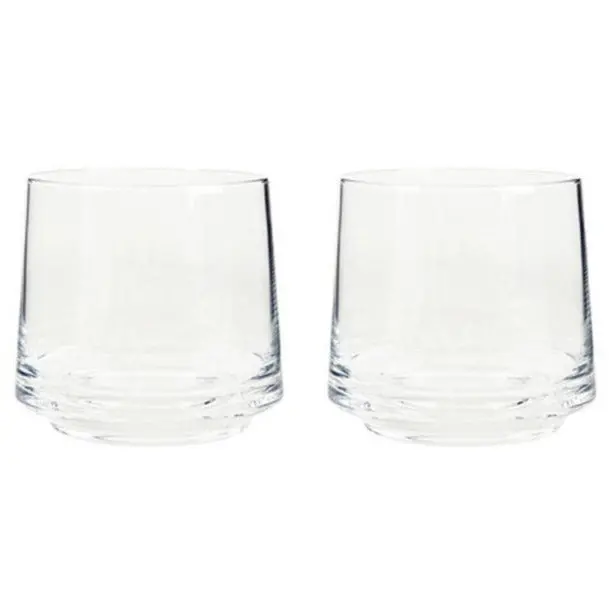 Denby Contemporary Natural Canvas Small Tumblers – Set Of 2 Clear Glass 1