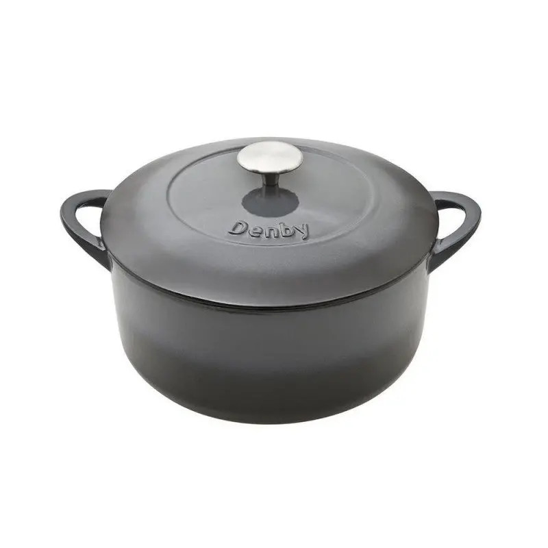 Denby Halo 26Cm Cast Iron Round Casserole Dish 1