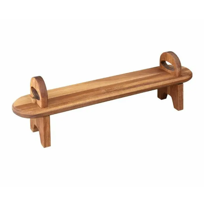 Denby James Martin Elevated Serving Board Collection – Multi-Use Wooden Platter Set 1