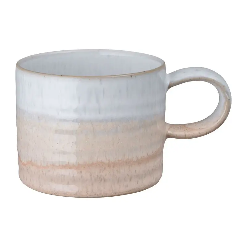 Denby Kiln Coral Compact Ridged Mug – Petite Ceramic Drinkware 1