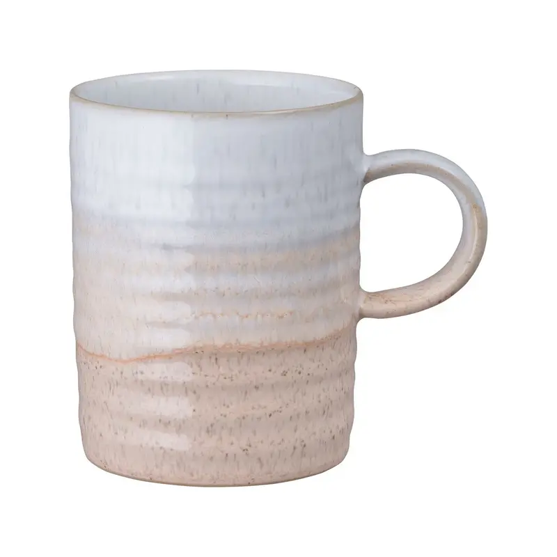 Denby Kiln Coral Ridged Mug – Textured Ceramic Coffee Cup 1
