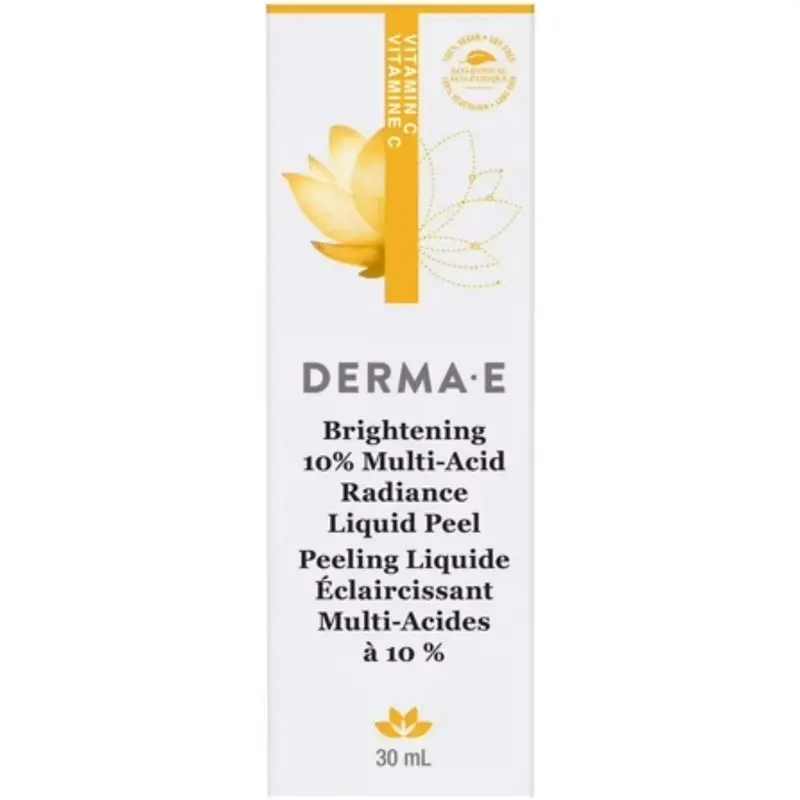 Derma E 10% Vitamin C Multi-Acid Liquid Peel – Radiance-Enhancing Exfoliating Toner, 30 Ml 1