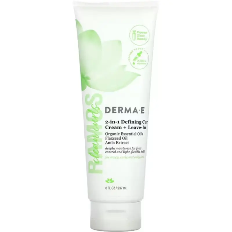 Derma E Clean Curls 2-In-1 Defining Cream & Leave-In Conditioner – 237Ml Curl Enhancer 1
