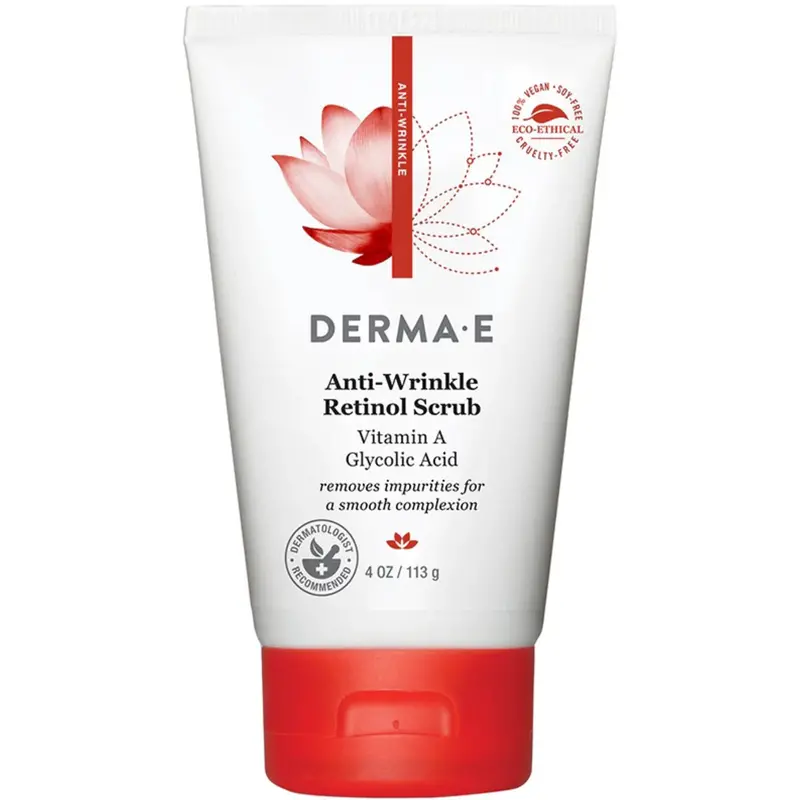 Derma E Vitamin A Exfoliating Scrub – Gentle Anti-Wrinkle Facial Treatment, 113 G 1