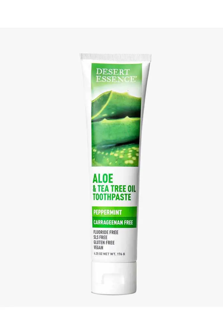 Desert Essence Aloe & Tea Tree Toothpaste – Carrageenan-Free, Soothing Formula, 176G 1