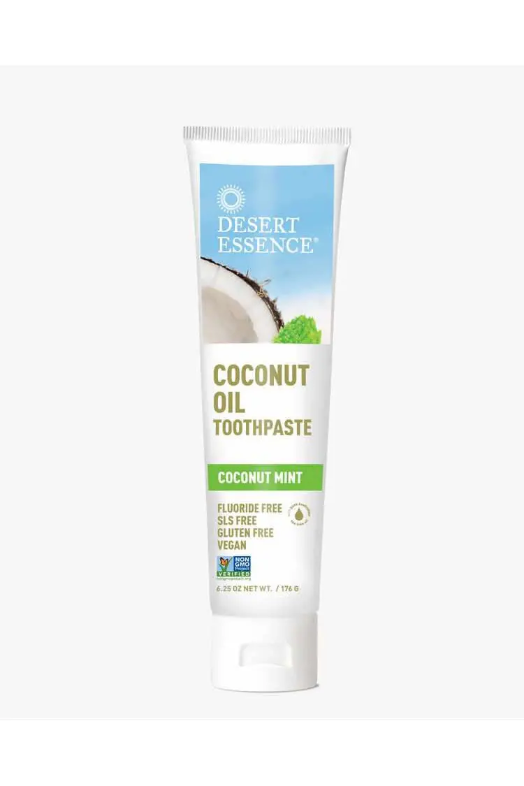 Desert Essence Coconut Oil Toothpaste – Natural Fluoride-Free Formula, 176G 1