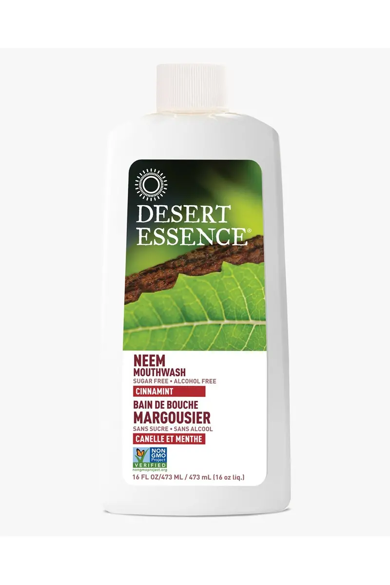Desert Essence Neem Cinnamint Mouthwash – Alcohol-Free Herbal Rinse, 473Ml 1