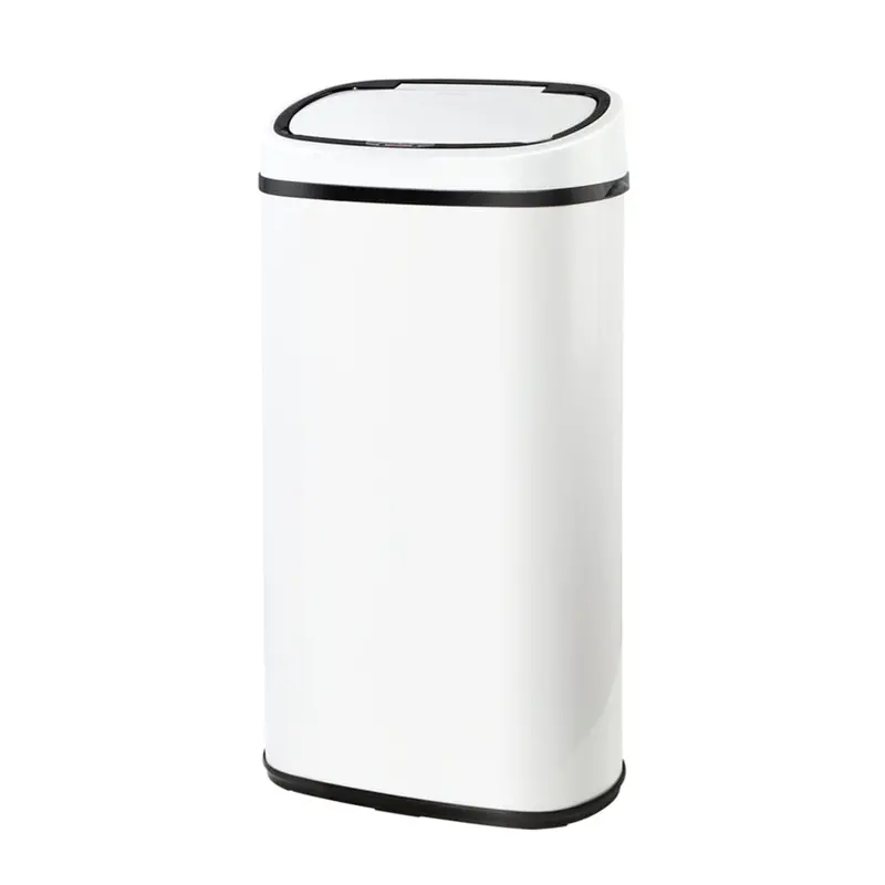 Devanti 58L Motion-Sensor Touchless Waste Bin – Matte White 1