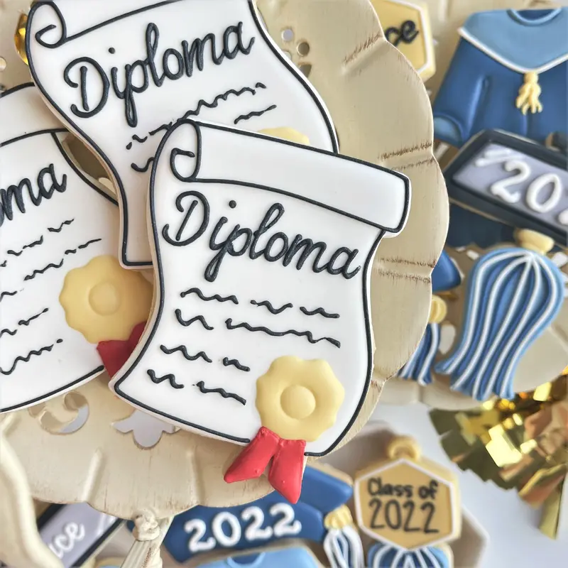 Diploma With Official Seal Cookie Cutter – Graduation Dessert Essential 1