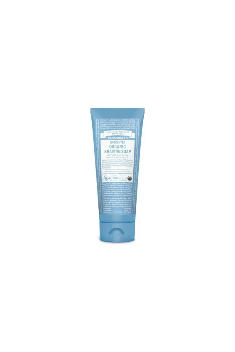 Dr. Bronner’S Unscented Shaving Soap – 207Ml Sensitive-Skin Friendly Lather 1