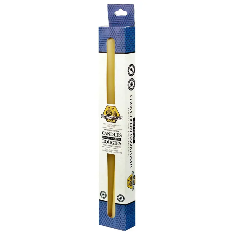 Dutchman'S Gold Beeswax Taper Candles – Hand-Dipped, Natural Flame, 2-Pack 1
