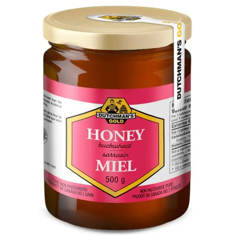 Dutchman'S Gold Buckwheat Honey – Robust, Dark Raw Honey, 500G 1