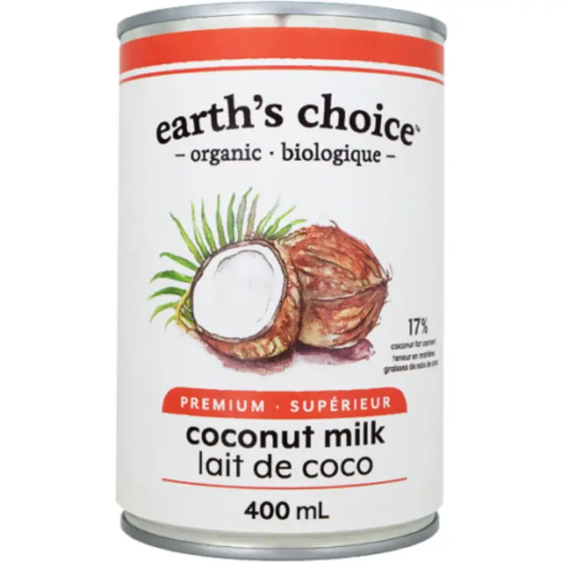 Earth'S Choice Organic Coconut Milk, Full-Fat (400Ml) 1