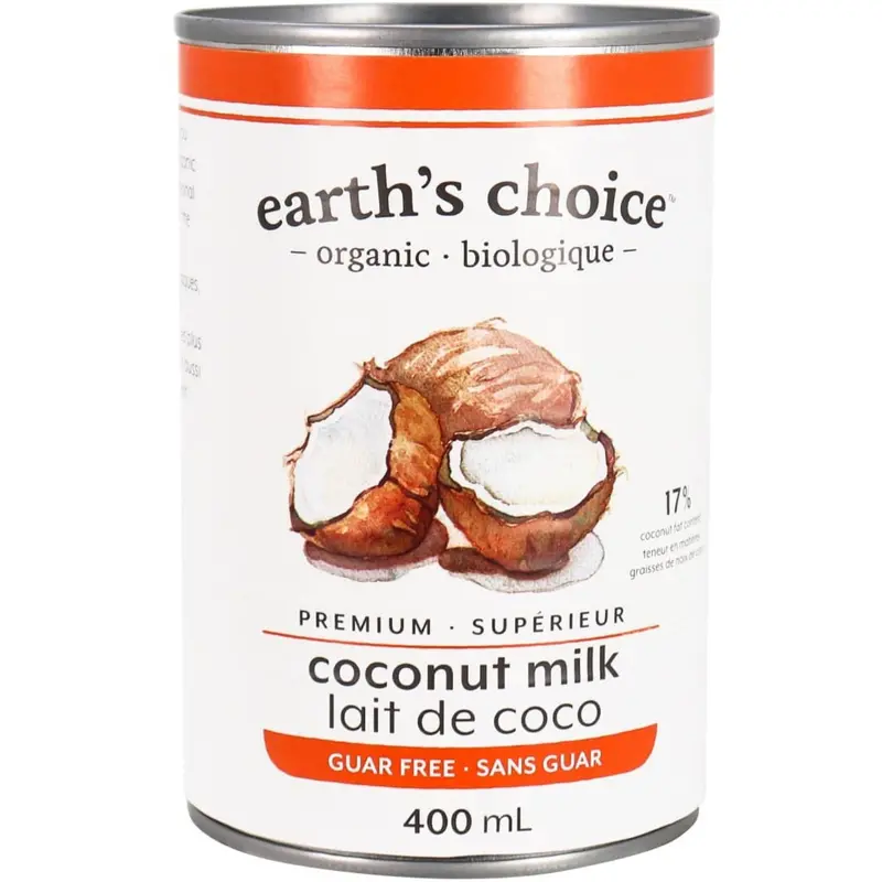 Earth'S Choice Organic Coconut Milk, Guar Gum–Free (400Ml) 1