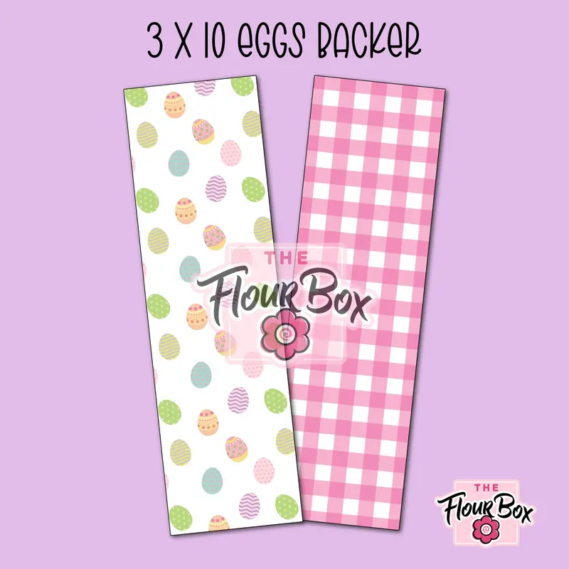 Easter Egg Cookie Box Backer – 3" X 10" Horizontal Display Card (25-Pack) 1