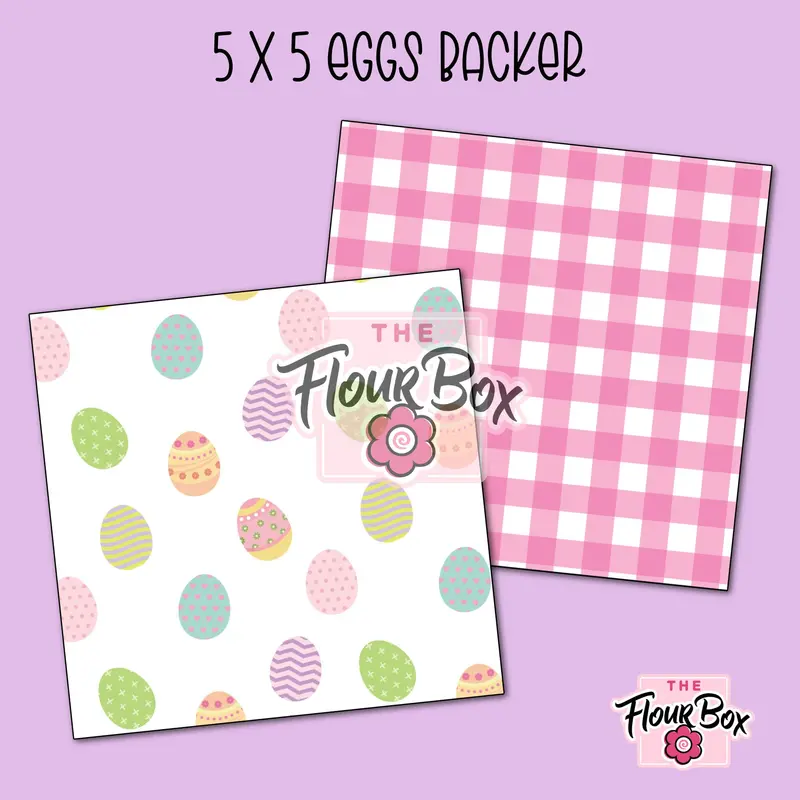 Easter Egg Cookie Box Backer – 5" X 5" Square Display Card (25-Pack) 1