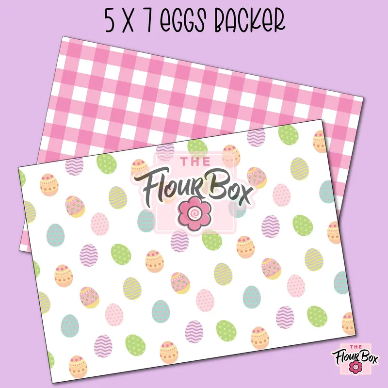 Easter Egg Cookie Box Backer – 5" X 7" Rectangular Display Card (25-Pack) 1