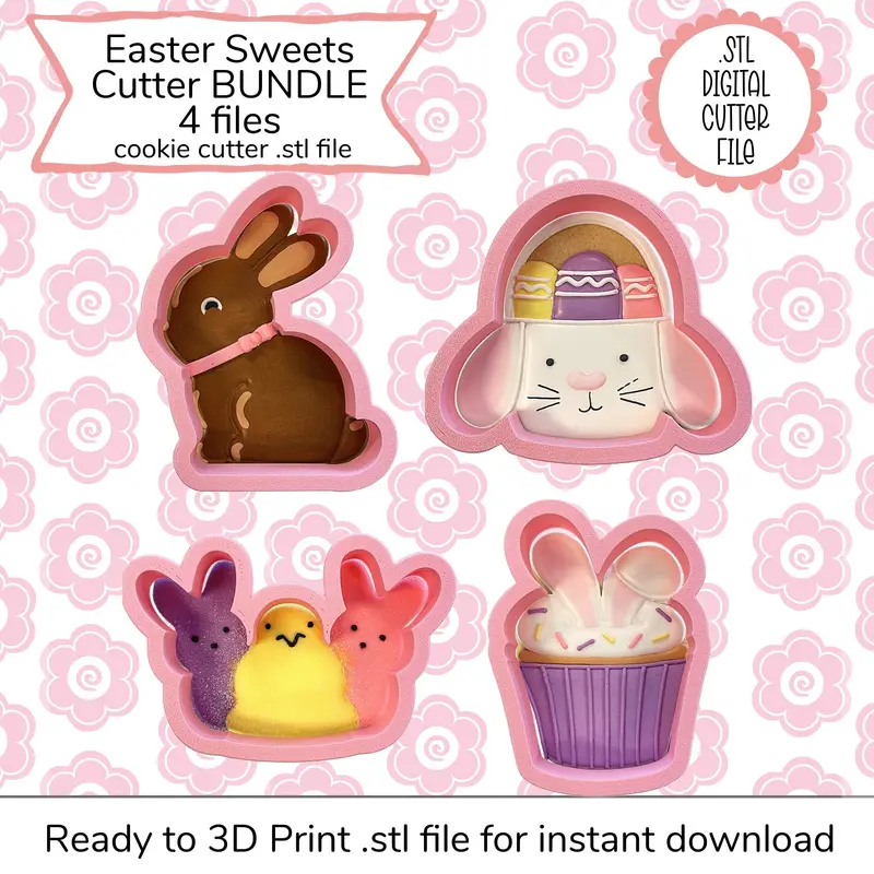Easter Sweets Cookie Cutter Stl Bundle – Digital Download 1