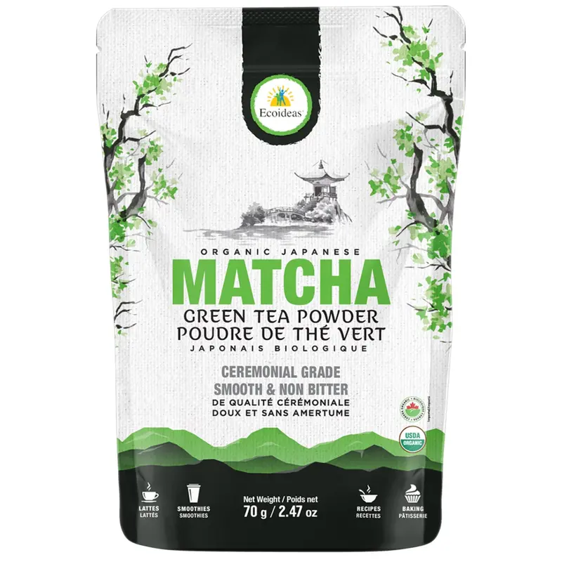 Ecoideas Organic Ceremonial-Grade Japanese Matcha Powder – 70 G 1