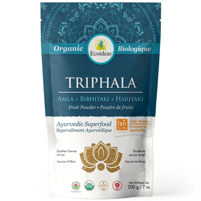 Ecoideas Organic Triphala Powder – 200G Ayurvedic Digestive & Detox Blend 1